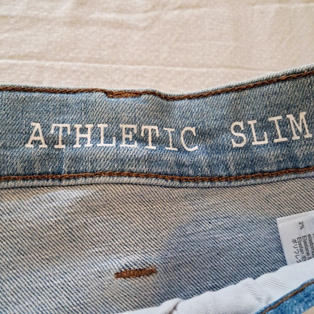 Madewell Jeans Mens 40x32 Athletic Slim Everyday Flex Light Wash Denim - Picture 8 of 16